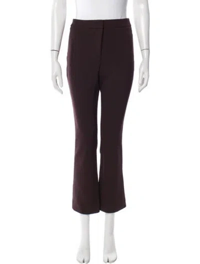 Pre-owned Veronica Beard Flared Pants In Burgundy