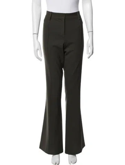Pre-owned Veronica Beard Flared Pants In Green