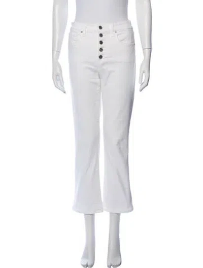 Pre-owned Veronica Beard Flared Pants In White