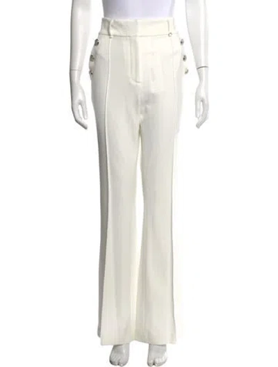 Pre-owned Veronica Beard Flared Pants In White