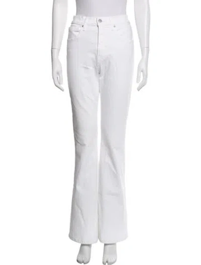 Pre-owned Veronica Beard Flared Pants In White