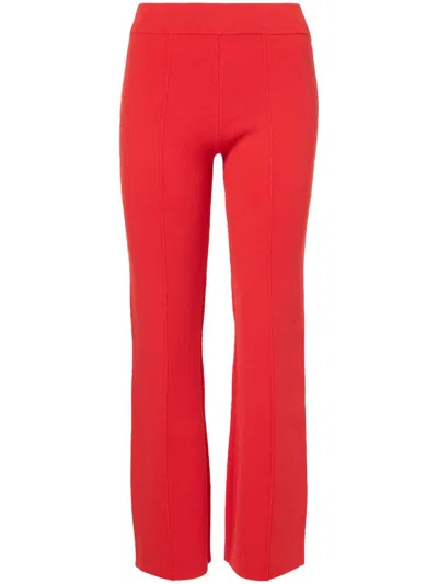Veronica Beard Flared Trousers In Red