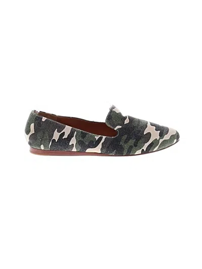 Pre-owned Veronica Beard Flats In Green