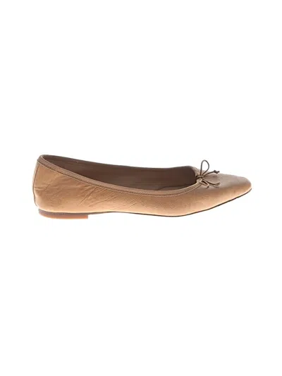 Pre-owned Veronica Beard Flats In Tan