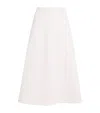 Veronica Beard Fellini Floral Jacquard Midi Skirt In Ivory