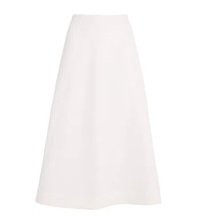 Veronica Beard Floral Jacquard Fellini Midi Skirt In Ivory