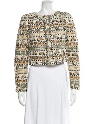 Pre-owned Veronica Beard Floral Print Evening Jacket In Multi