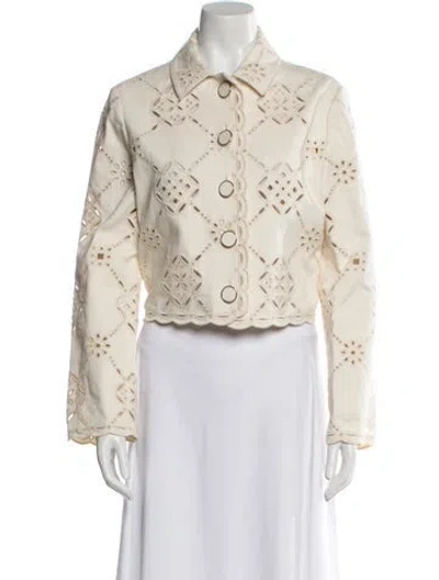 Pre-owned Veronica Beard Floral Print Jacket In Neutral