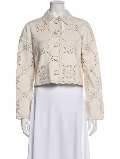 Pre-owned Veronica Beard Floral Print Jacket In Neutral