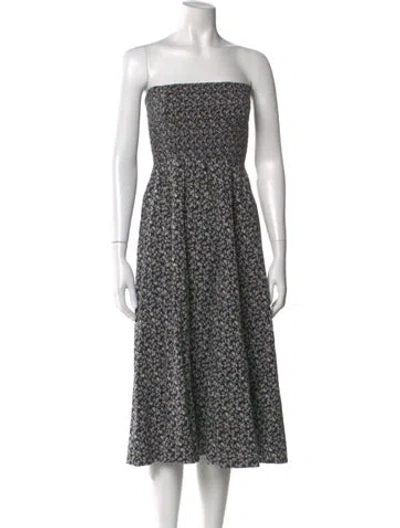 Pre-owned Veronica Beard Floral Print Knee-length Dress In Blue