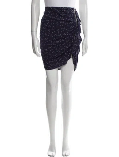 Pre-owned Veronica Beard Floral Print Knee-length Skirt In Blue
