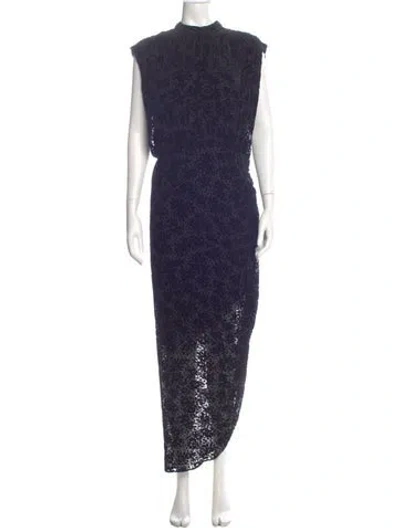 Pre-owned Veronica Beard Floral Print Long Dress In Blue