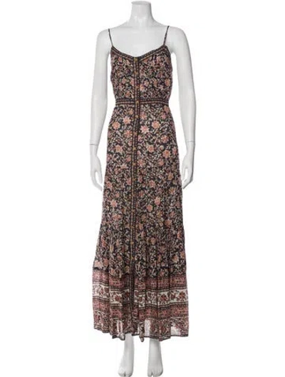 Pre-owned Veronica Beard Floral Print Long Dress In Blue