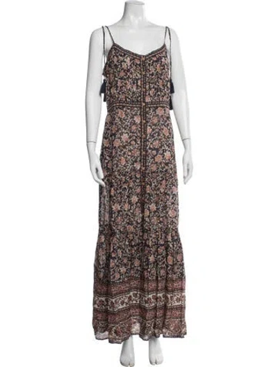 Pre-owned Veronica Beard Floral Print Long Dress In Blue