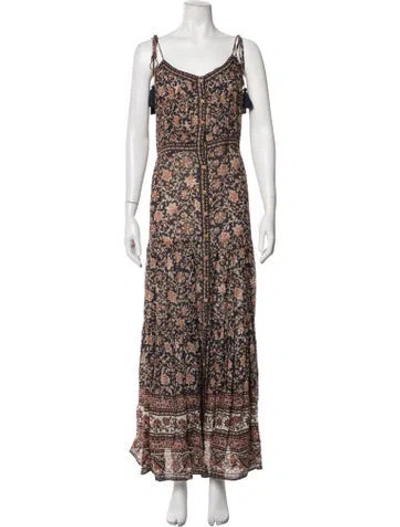 Pre-owned Veronica Beard Floral Print Long Dress In Blue
