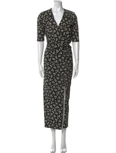 Pre-owned Veronica Beard Floral Print Long Dress In Multi