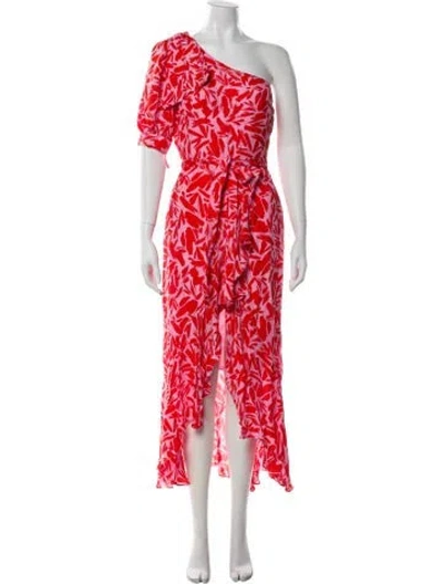 Pre-owned Veronica Beard Floral Print Long Dress In Multi