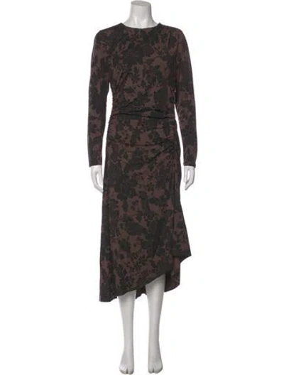 Pre-owned Veronica Beard Floral Print Long Dress W/ Tags In Black