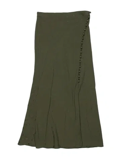 Pre-owned Veronica Beard Floral Print Long Skirt In Green