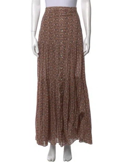 Pre-owned Veronica Beard Floral Print Long Skirt In Neutral