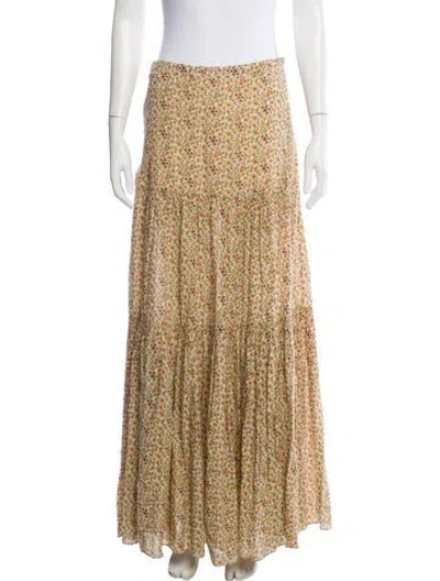 Pre-owned Veronica Beard Floral Print Long Skirt In Neutral