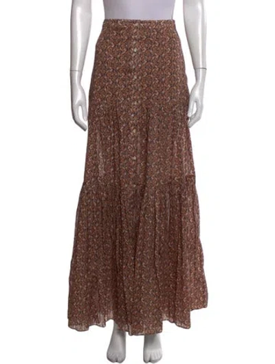 Pre-owned Veronica Beard Floral Print Long Skirt In Neutral