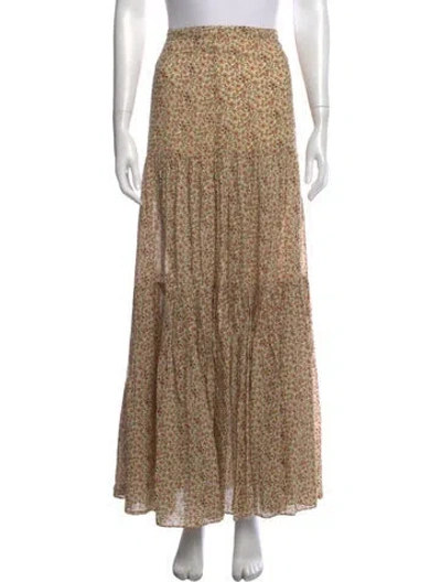 Pre-owned Veronica Beard Floral Print Long Skirt In Neutral