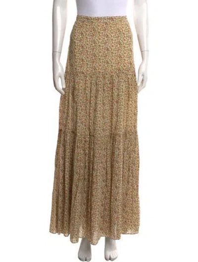 Pre-owned Veronica Beard Floral Print Long Skirt In Neutral