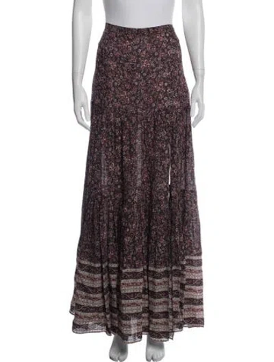 Pre-owned Veronica Beard Floral Print Long Skirt In Neutral