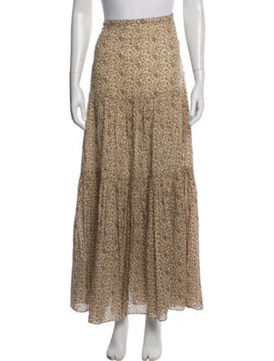 Pre-owned Veronica Beard Floral Print Long Skirt In Neutrals
