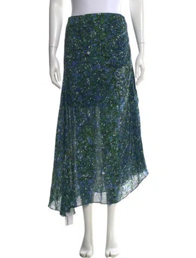 Pre-owned Veronica Beard Floral Print Long Skirt W/ Tags In Black