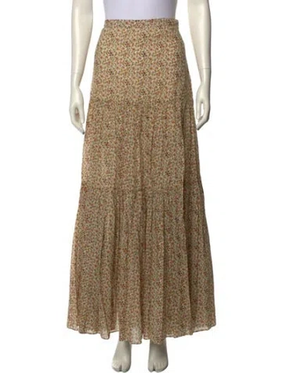 Pre-owned Veronica Beard Floral Print Long Skirt W/ Tags In Neutral