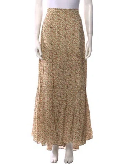Pre-owned Veronica Beard Floral Print Long Skirt W/ Tags In Neutral