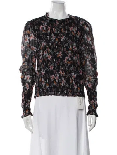 Pre-owned Veronica Beard Floral Print Long Sleeve Blouse In Multi