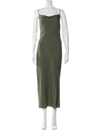 Pre-owned Veronica Beard Floral Print Midi Length Dress In Green