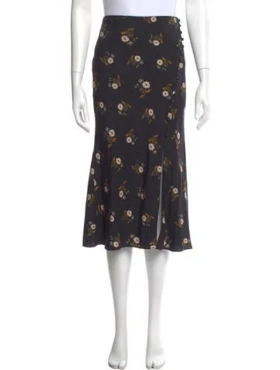 Pre-owned Veronica Beard Floral Print Midi Length Skirt In Multi
