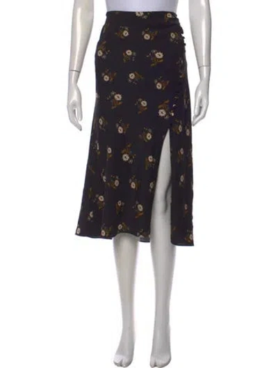 Pre-owned Veronica Beard Floral Print Midi Length Skirt In Multi