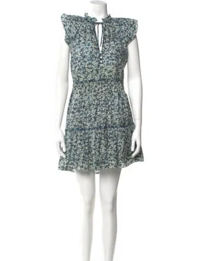 Pre-owned Veronica Beard Floral Print Mini Dress