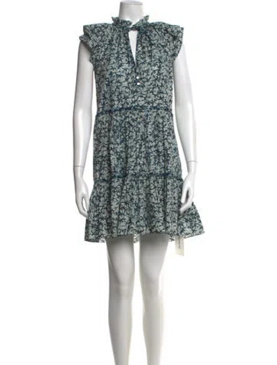 Pre-owned Veronica Beard Floral Print Mini Dress
