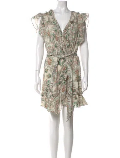 Pre-owned Veronica Beard Floral Print Mini Dress