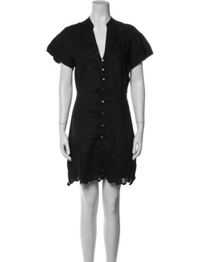 Pre-owned Veronica Beard Floral Print Mini Dress In Black