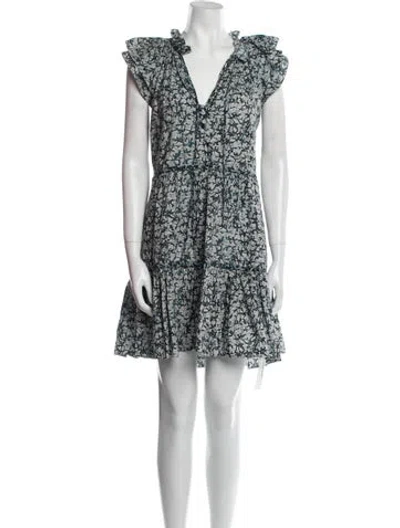 Pre-owned Veronica Beard Floral Print Mini Dress In Multi