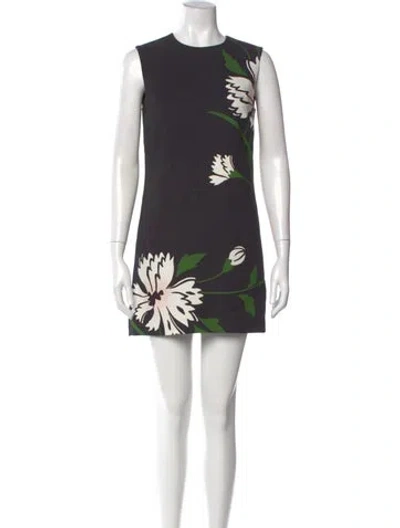 Pre-owned Veronica Beard Floral Print Mini Dress In Multi