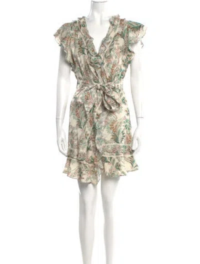 Pre-owned Veronica Beard Floral Print Mini Dress In Multi