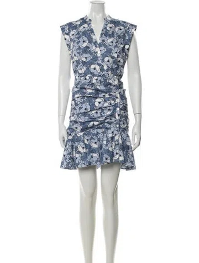 Pre-owned Veronica Beard Floral Print Mini Dress In Multi
