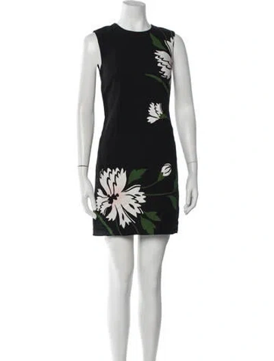 Pre-owned Veronica Beard Floral Print Mini Dress W/ Tags In Black