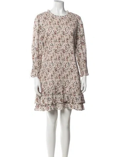 Pre-owned Veronica Beard Floral Print Mini Dress W/ Tags In Pink