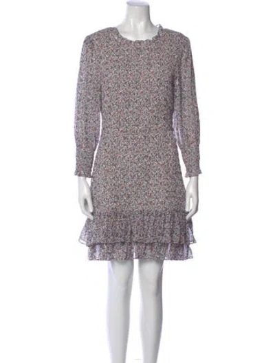 Pre-owned Veronica Beard Floral Print Mini Dress W/ Tags In White