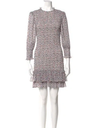 Pre-owned Veronica Beard Floral Print Mini Dress W/ Tags In White