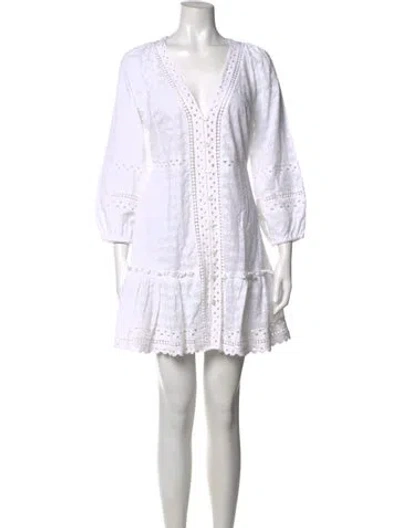 Pre-owned Veronica Beard Floral Print Mini Dress W/ Tags In White